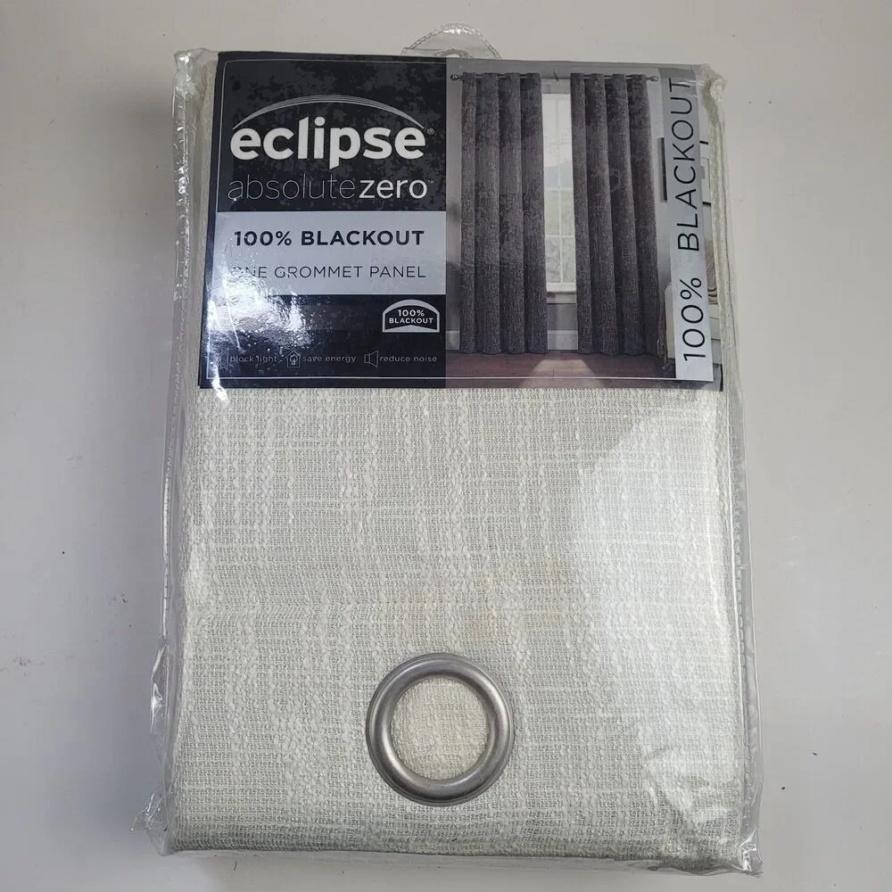 NEW Eclipse Blackout 50 x 108 One Grommet curtain panel 'White' #CT20